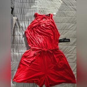 New York & Company Red/Orange Romper Size XL NWT